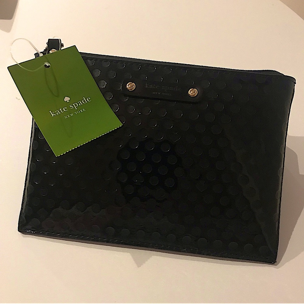 KATE SPADE New York Beale Street Black Mini Pouch Wallet WLRU1626
